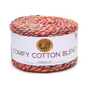 1 Skein) Lion Brand Yarn Comfy Cotton Blend Yarn, Silver Lining :  : Home