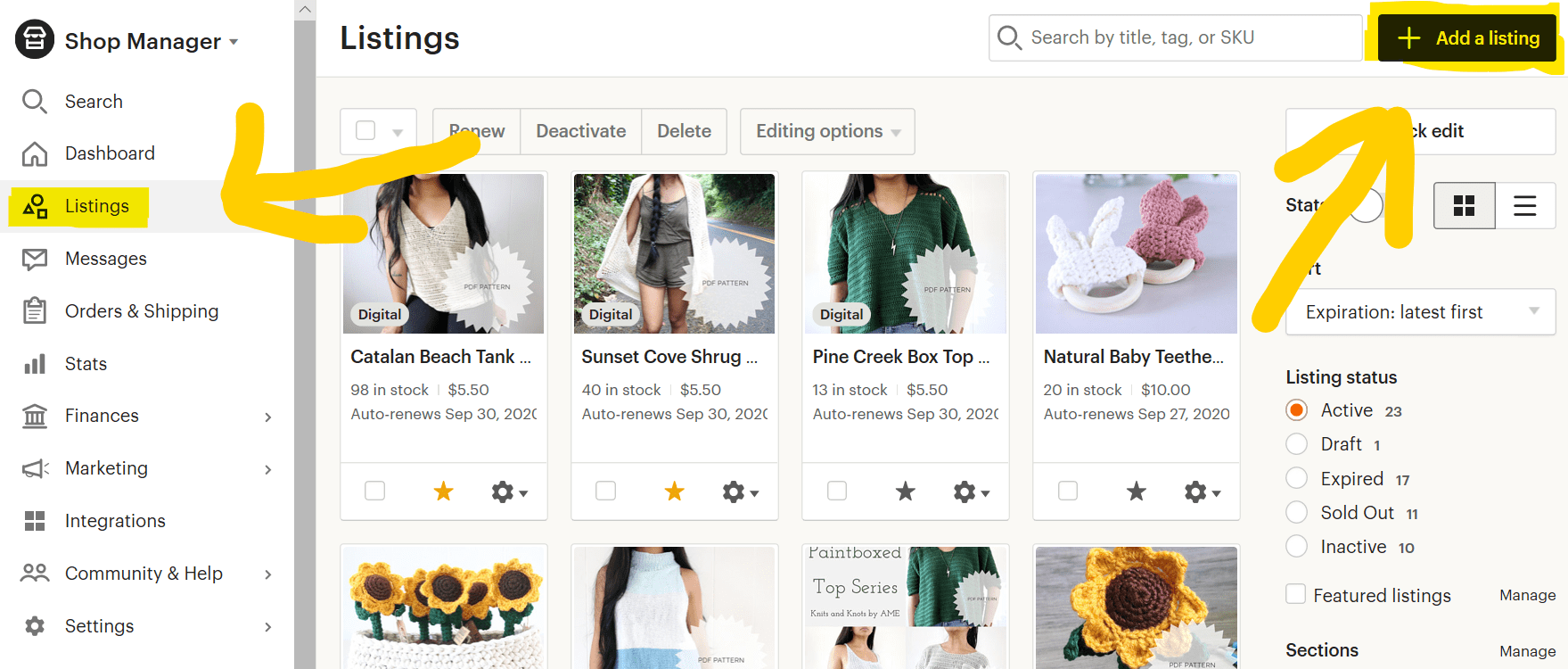 How To Set Up A Etsy Shop For Beginners Part 2: Etsy Listings - Knits ...