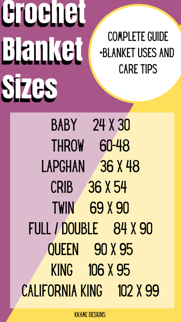 The Complete Guide for Crochet Blanket Sizes for Beginners - Knits and ...