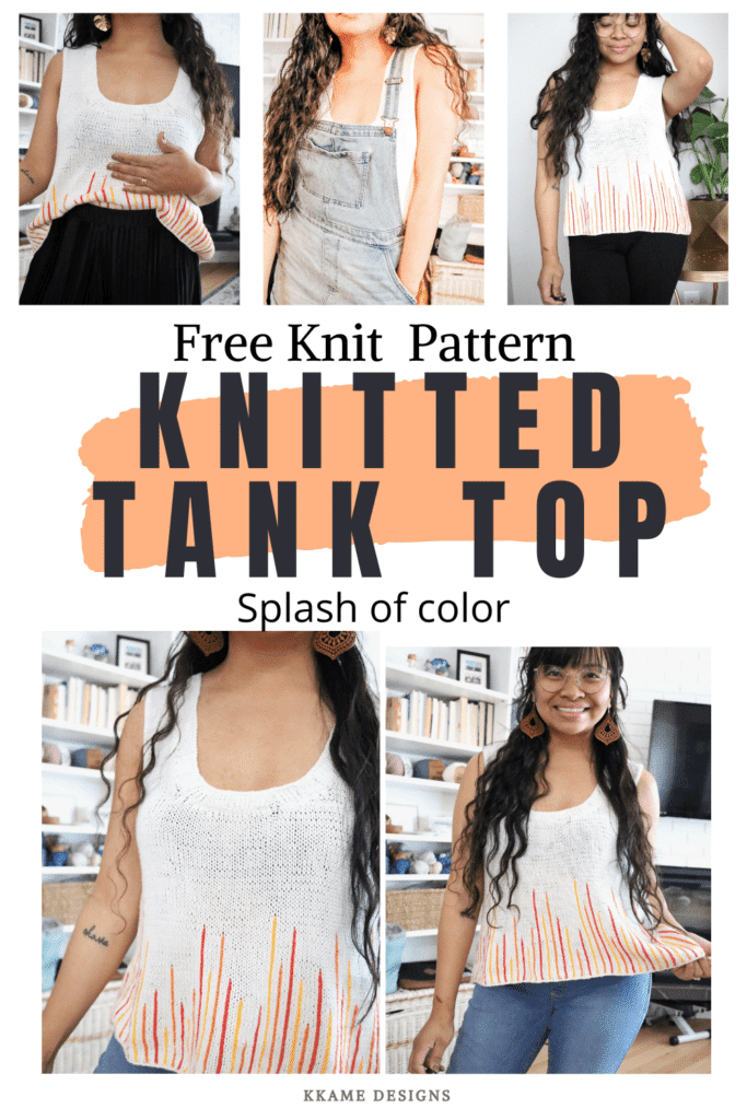 basic knitted tank top pattern for beginners