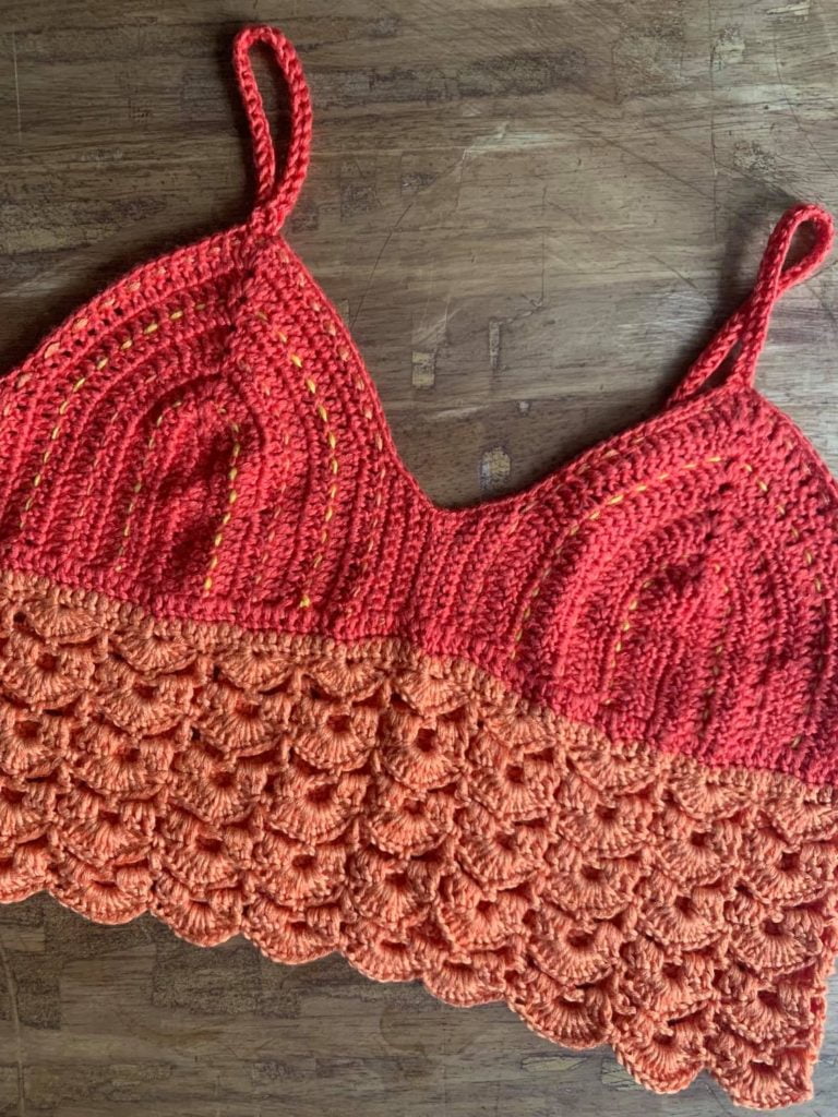 crochet bralette top – waterA