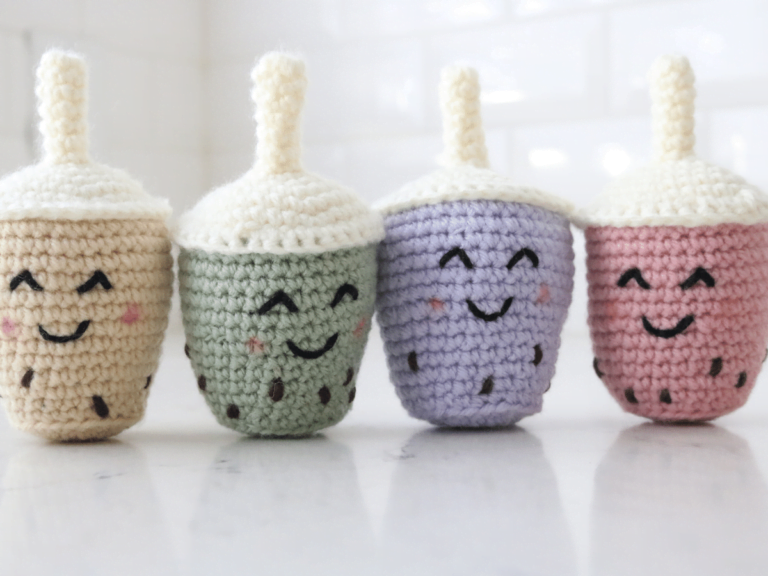 How to Crochet a No-Sew Amigurumi Boba Tea