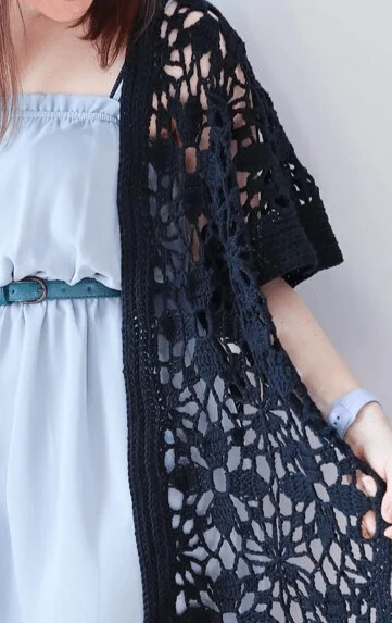 black dress coverup