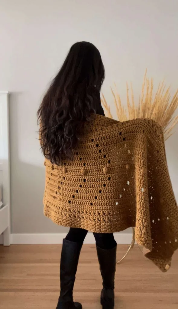 chunky crochet blanket wrap
