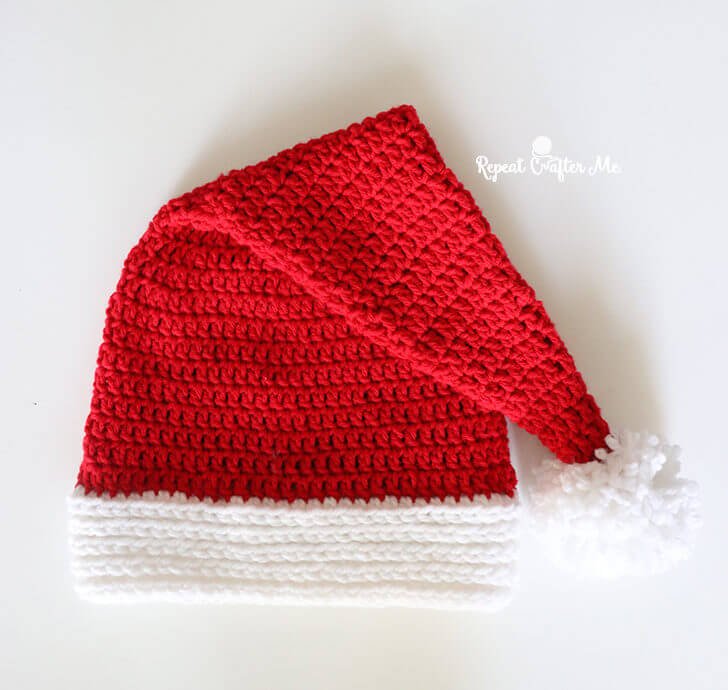 crochet santa hat easy