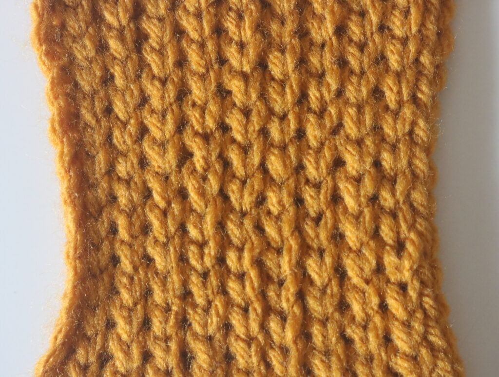 crocheted fabric that looks like knitting