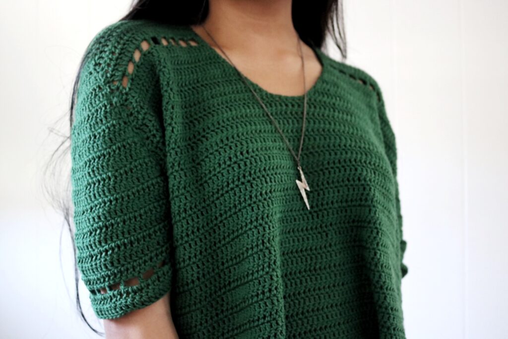 Easy V-Neck Crochet Tee Free Pattern Video For The Frills, 59% OFF