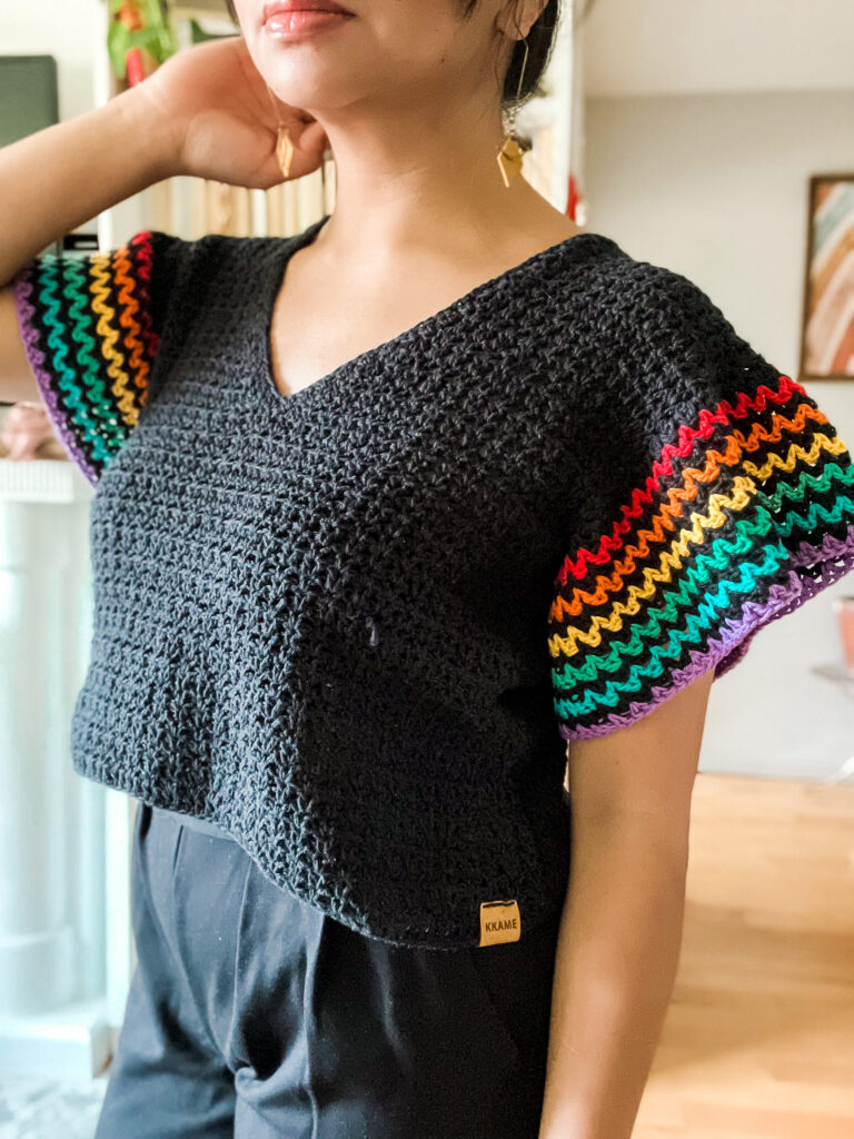 How to Make this Super Fun Crochet Top for Pride Month - KKAME
