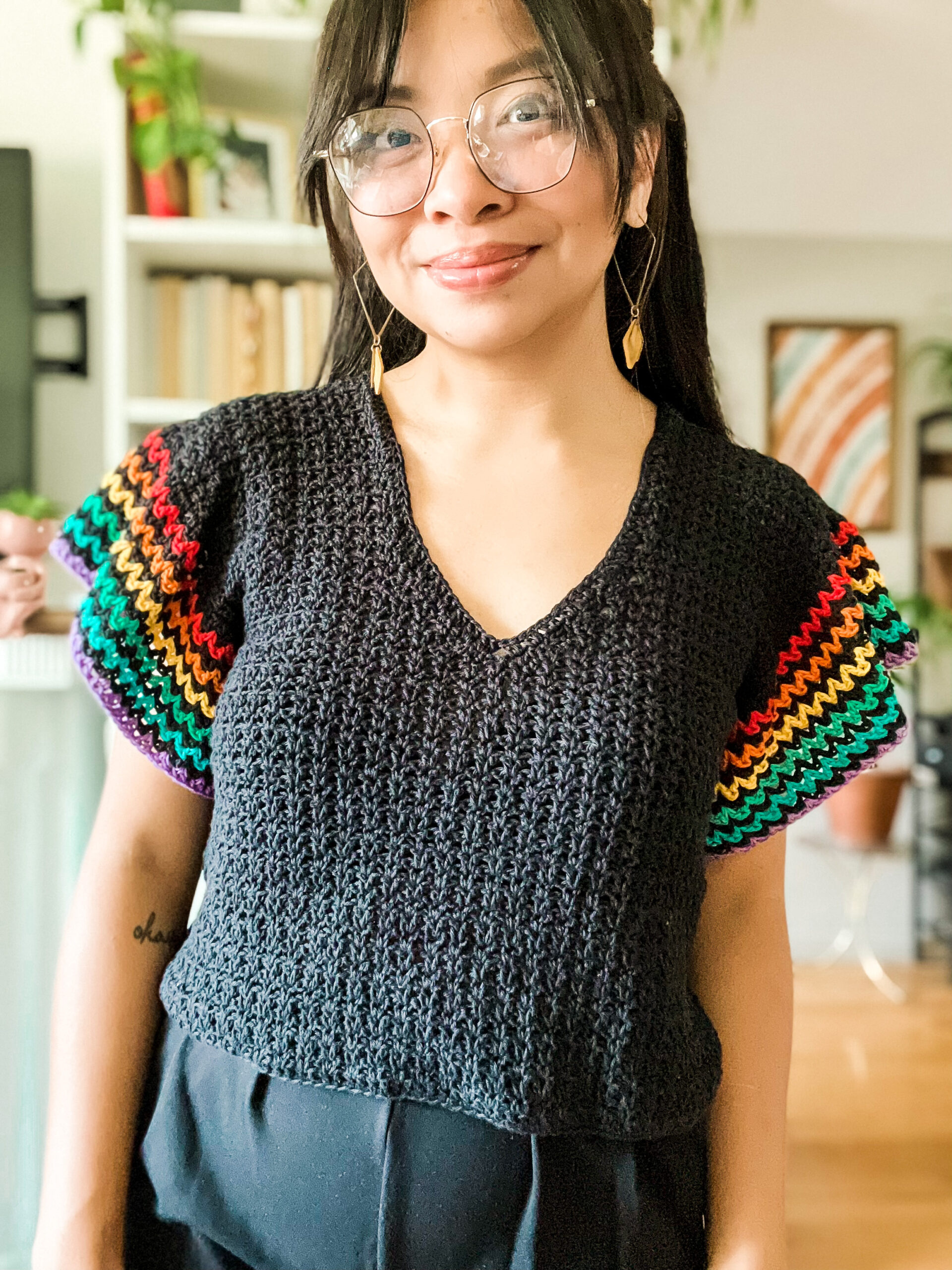 How to Make this Super Fun Crochet Top for Pride Month - KKAME