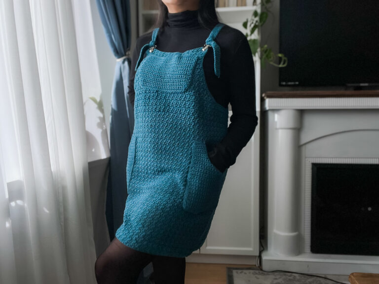 How to Make a Crochet Overall Dress with Textured Stitches for Fall