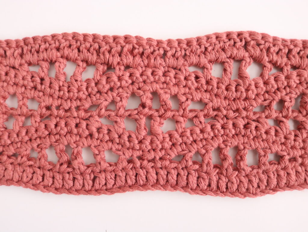 wavy filet crochet stitch