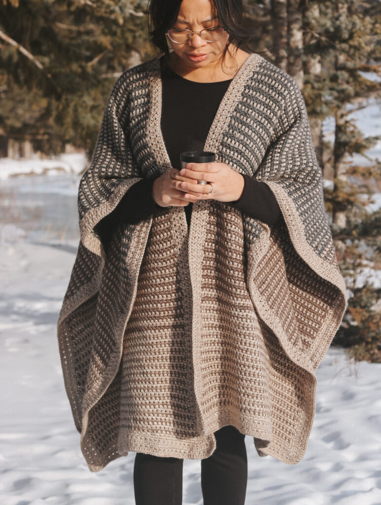 Intermediate crochet shawl