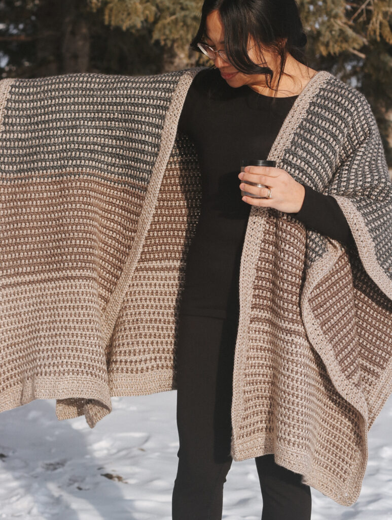 modern crochet shawl